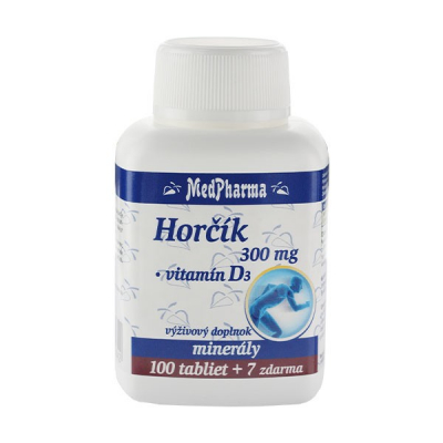 Horčík 300 mg + Vitamín D,  107 tbl