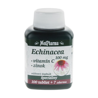 Echinacea 100 mg + Vitamín C + Zinok, 107 tbl