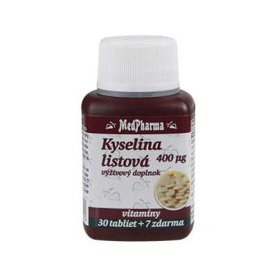 Kyselina listová 400 mcg, 37 tbl