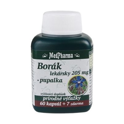 Borák lekársky 205 mg + pupalka, 67 kaps.