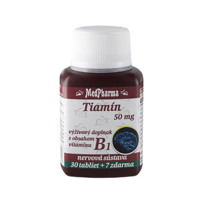 Tiamín (vitamín B1) 50 mg, 37 tbl