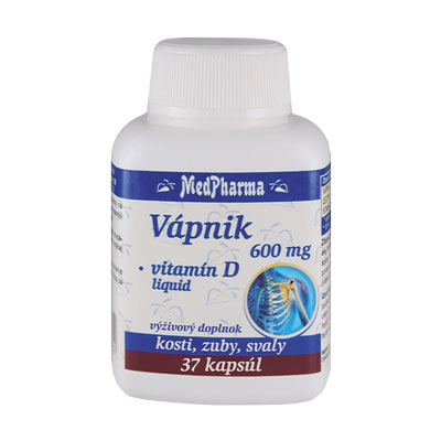 Vápnik 600 mg + Vitamín D – liquid, 37 kpsl