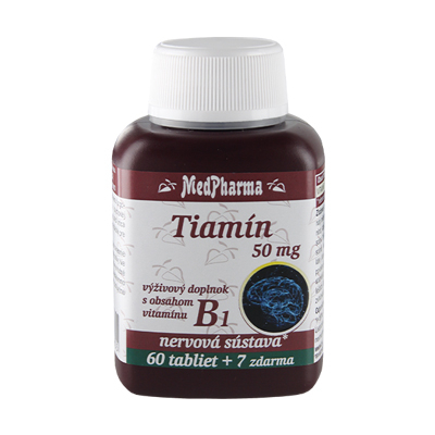 Tiamín (vitamín B1) 50 mg, 67 tbl
