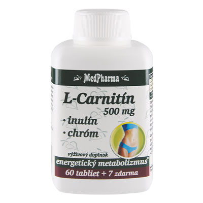 L-carnitín  500 mg + Inulín + Chróm, 67 tbl