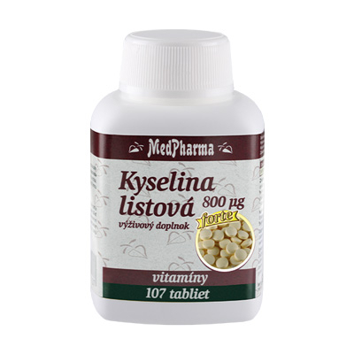 Kyselina listová 800 mcg – forte, 107 tbl