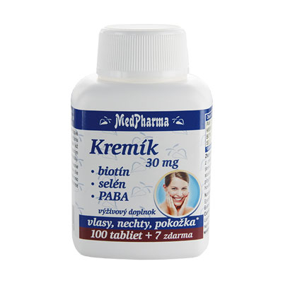 Kremík 30 mg + Biotín + Selén + PABA, 107 tbl