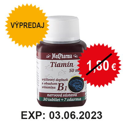 Výpredaj – Tiamín (vitamín B1) 50 mg, 37 tbl