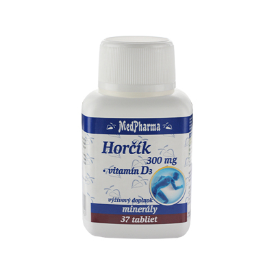 Horčík 300 mg + Vitamín D,  37 tbl