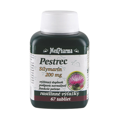 Pestrec Silymarín 200 mg, 67 tbl.