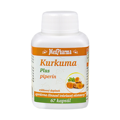 Kurkuma Plus piperín, 67 kpsl
