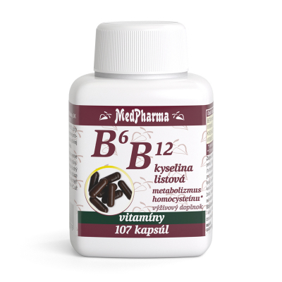 B6 B12 + kyselina listová, 107 kapsúl