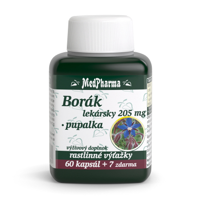 Borák lekársky 205 mg + pupalka, 67 kaps.