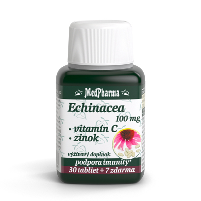 Echinacea 100 mg + Vitamín C + Zinok,  37 tbl