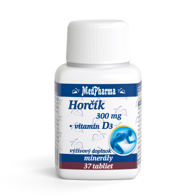 Horčík 300 mg + Vitamín D,  37 tbl