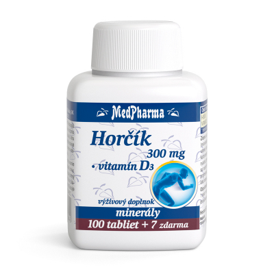 Horčík 300 mg + Vitamín D,  107 tbl