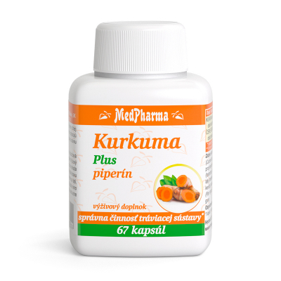 Kurkuma Plus piperín, 67 kpsl