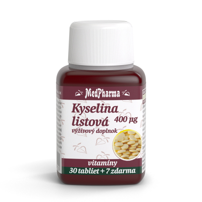 Kyselina listová 400 mcg, 37 tbl