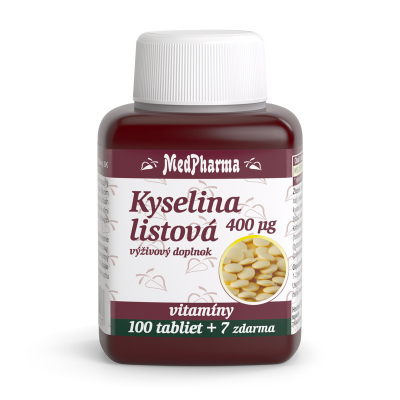 Kyselina listová 400 mcg, 107 tbl