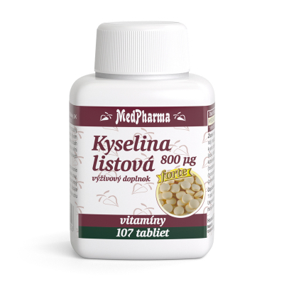 Kyselina listová 800 mcg – forte, 107 tbl