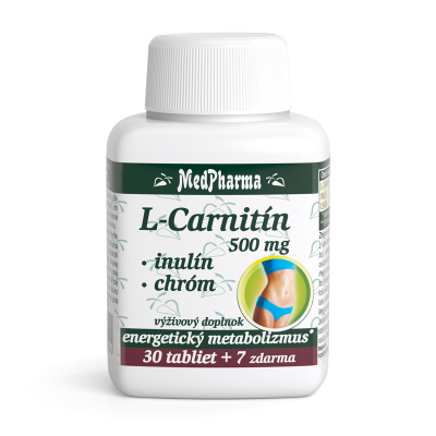 L-carnitín  500 mg + Inulín + Chróm, 37 tbl