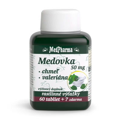 Medovka 50 mg + Chmeľ + Valeriána, 67 tbl