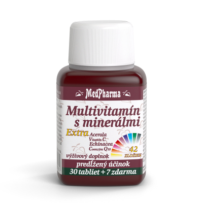 Multivitamín s minerálmi 42 zložiek + extra C, Q10, 37 tbl