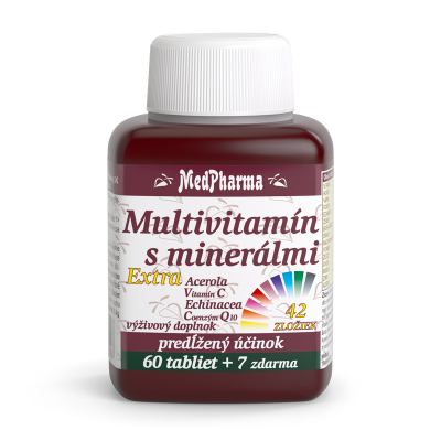 Multivitamín s minerálmi 42 zložiek + extra C, Q10, 67 tbl
