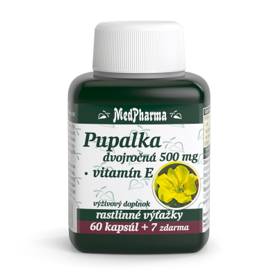 Pupalka dvojročná 500 mg + Vitamín E, 67 kpsl