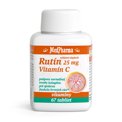 Rutín 25 mg + vitamín C, 67 tbl.