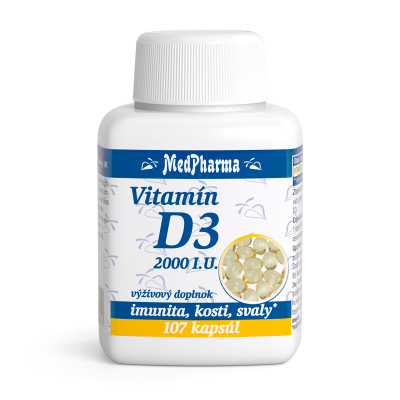 Vitamín D3 2000 I.U., 107 kpsl.