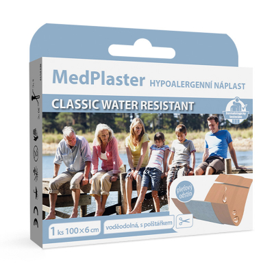 MedPlaster Náplasť CLASSIC WATER RESISTANT, 100 x 6 cm