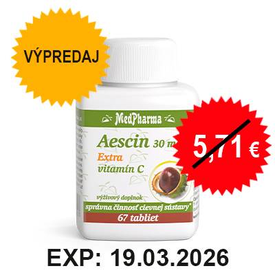Výpredaj – Aescin 30 mg Extra vitamín C, 67 tbl.