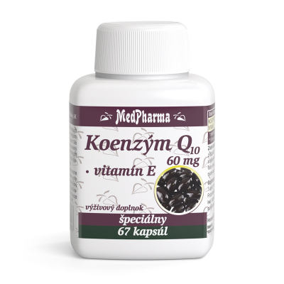 Koenzým Q10 60 mg + vitamín E, 67 kpsl.